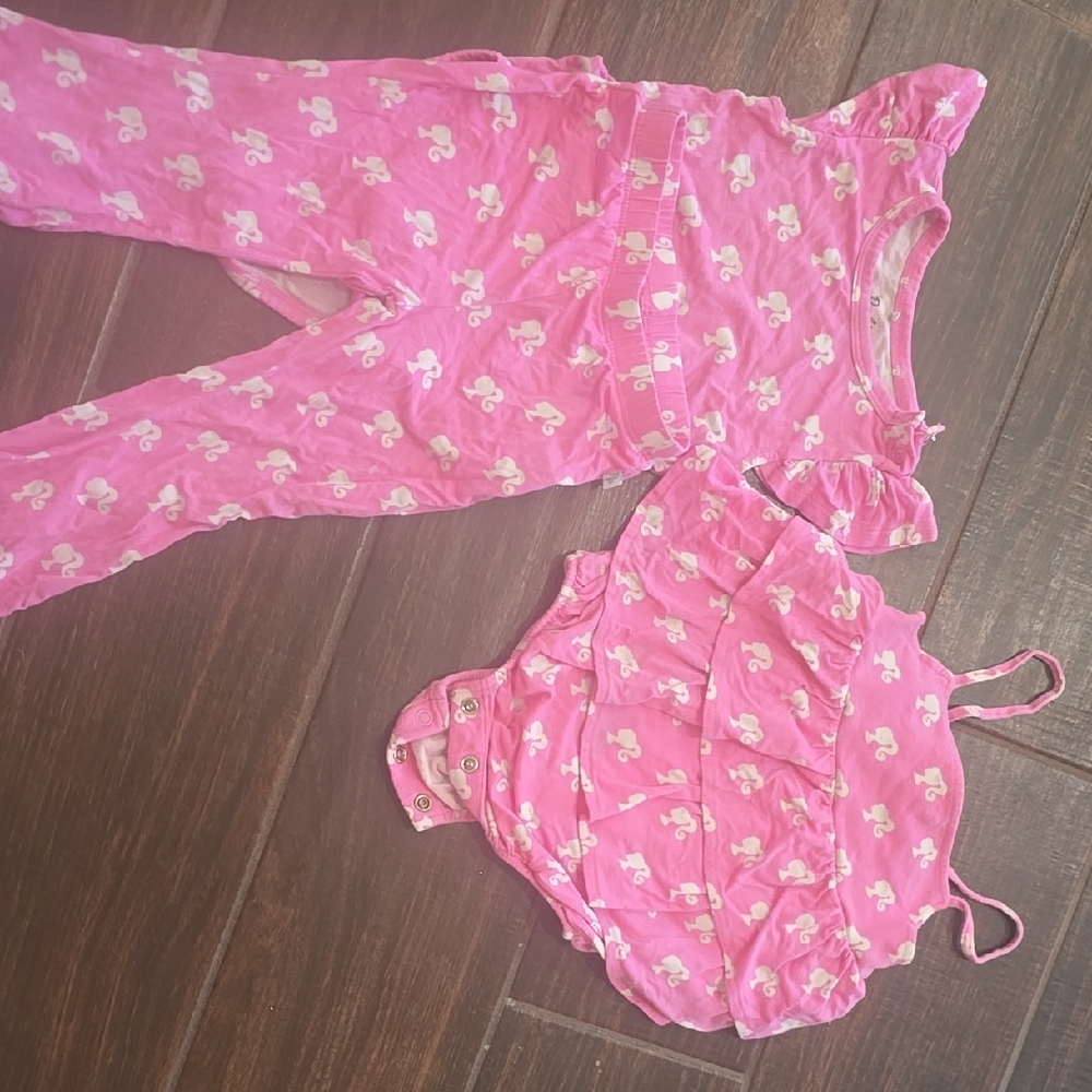 Pink 3 Piece Set 12-18months Posh Peanut Barbie